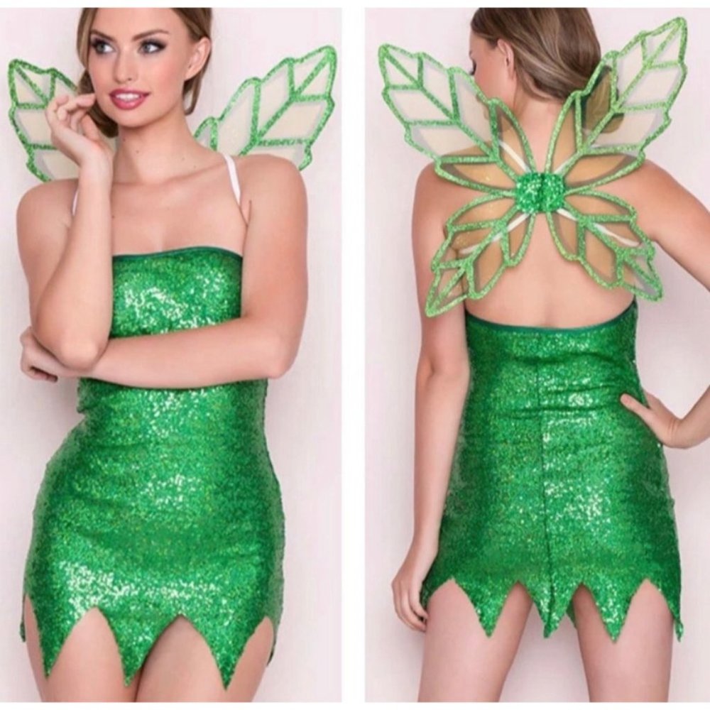 Roma Mischievous Fairy Costume Green Sz SM
